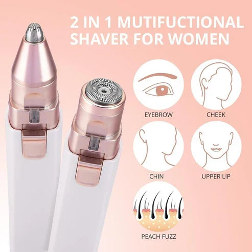 2-in-1 Women's Eyebrow and Facial Hair Removal Device