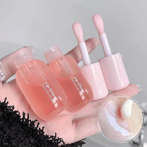 Moisturizing Lip Balm, 2 Counts/Set Hydrating Glossy Lip Glaze Stick Plumping Lip Oil for Women