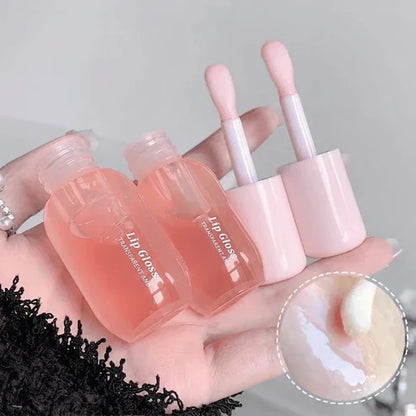 Moisturizing Lip Balm, 2 Counts/Set Hydrating Glossy Lip Glaze Stick Plumping Lip Oil for Women