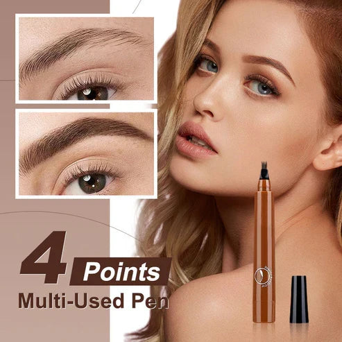 Waterproof Four-tip Beard and Eyebrow Pen