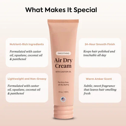 Heat-Free Glow: The Ultimate Smoothing Air Dry Cream
