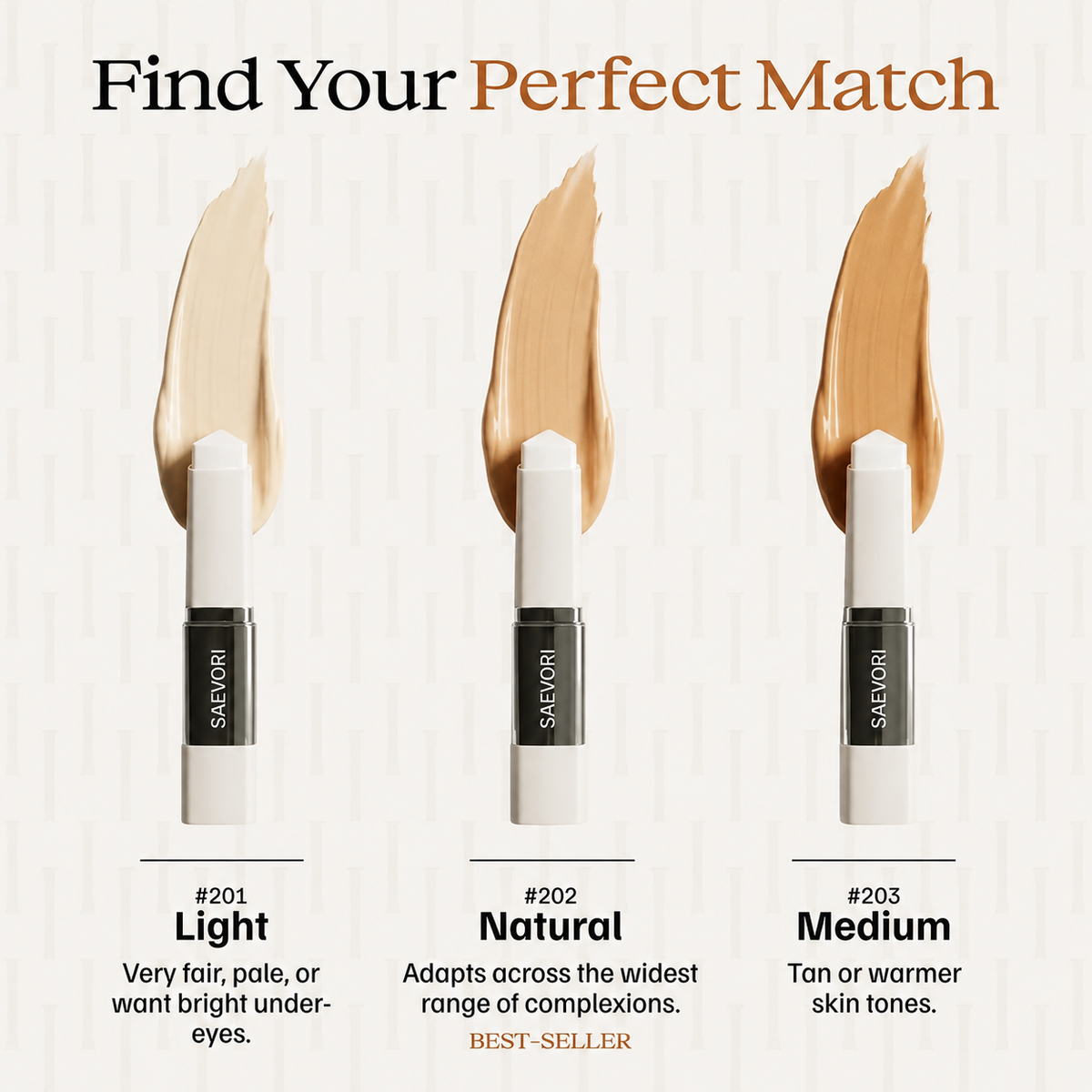 Saevori® Color-Changing Foundation Stick