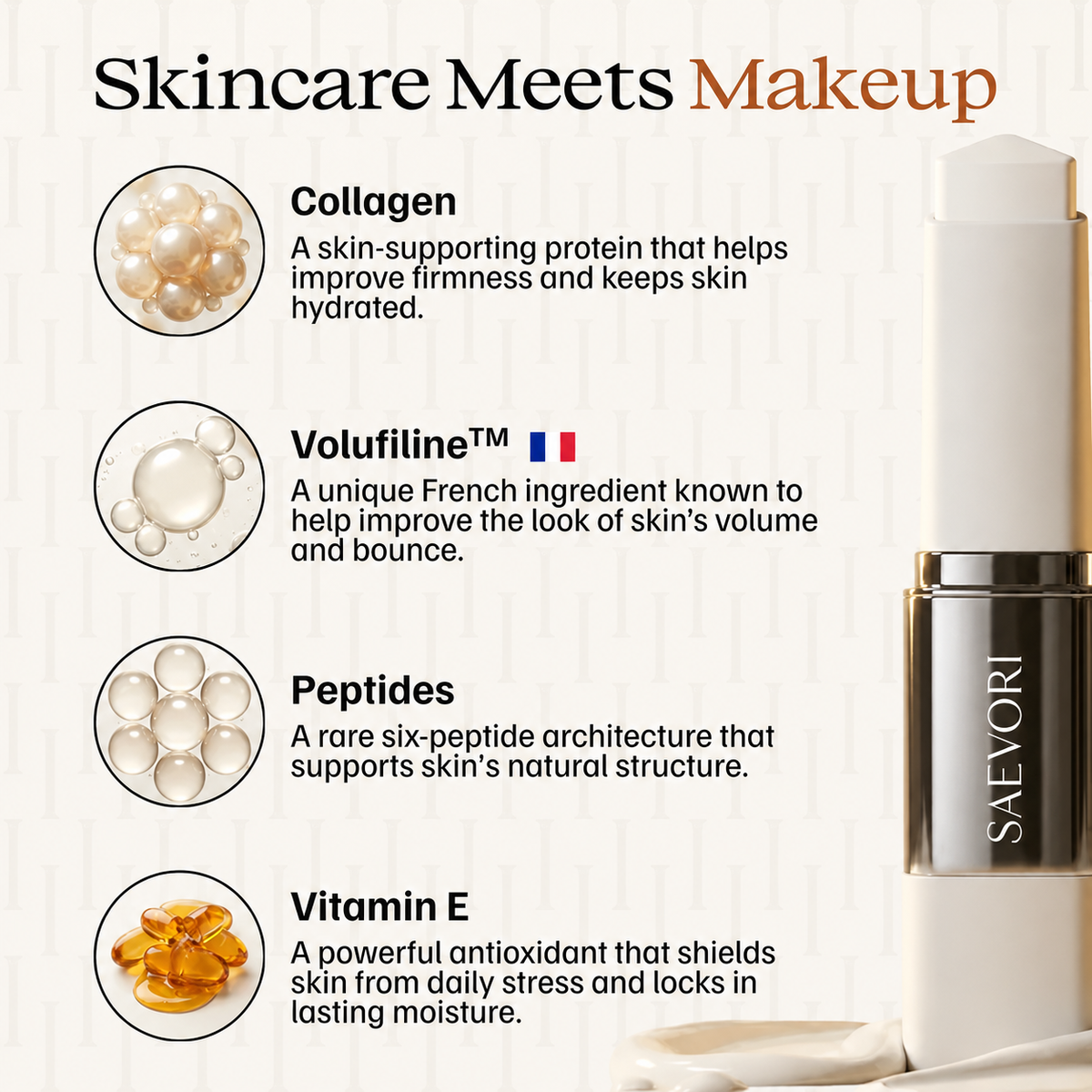 Saevori® Color-Changing Foundation Stick