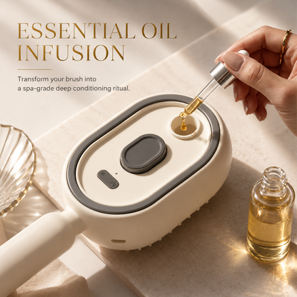 Essential Oil Mist Air Cushion Massage Comb Self Cleaning Anti Static Hair Care Brush