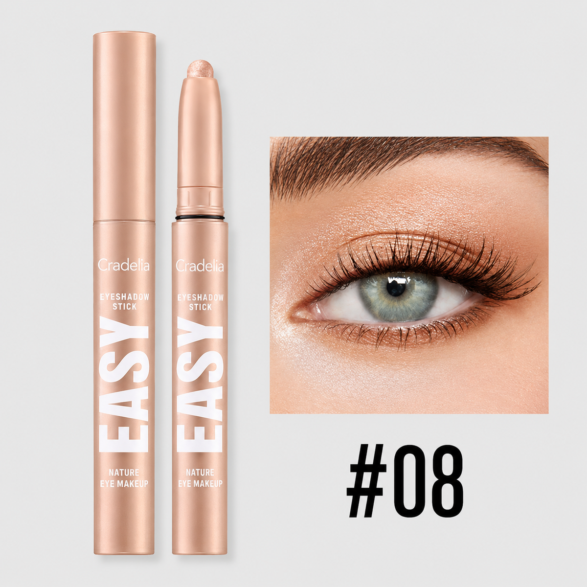 Creamy Eyeshadow Stick Long Wear Matte Metallic Chrome
