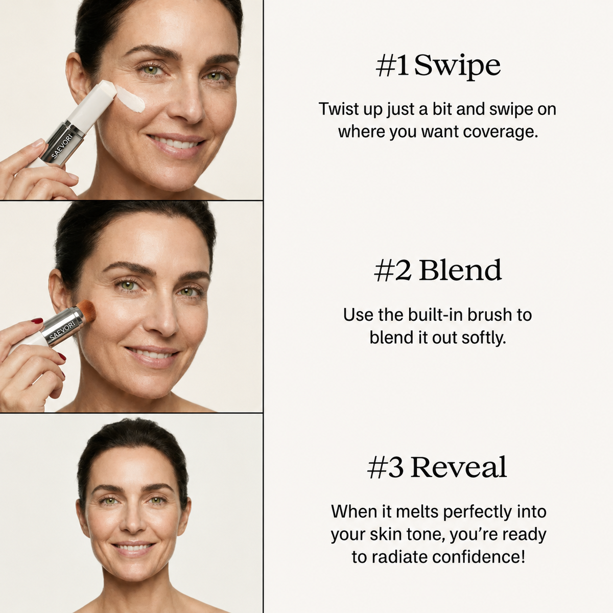 Saevori® Color-Changing Foundation Stick