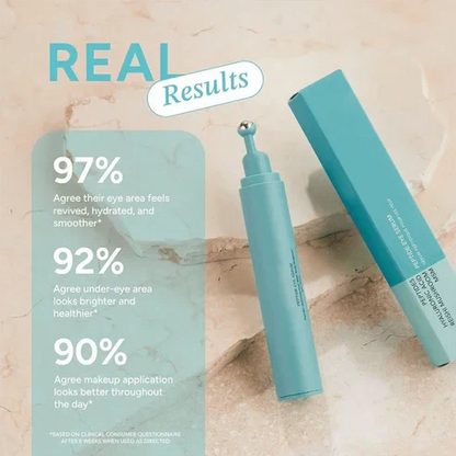 Peptide Eye Serum - Cooling Rollerball Under Eye Serum for Puffiness Dark Circles & Wrinkles